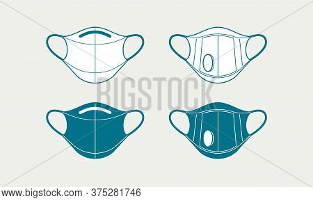 Face Mask Illustration For Posters, Flyers, Cards, Stickers, And Professional Design.