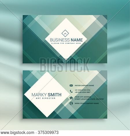Abstract Creative Geometric Business Card Template Design