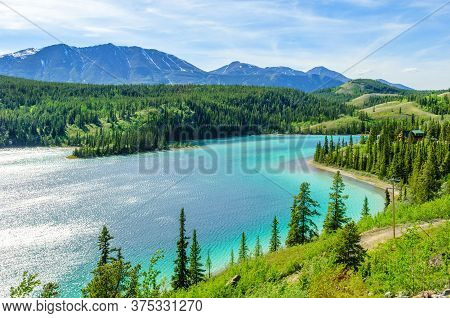 Emerald Lake By South Klondike Highway, Yukon Territory, Canada