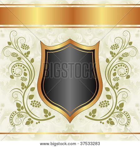 Fondo negro de oro cremoso
