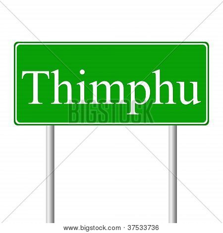 Thimphu grønne vejskilt