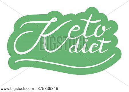 Keto Friendly .logo, Badge, Poster, Banner Template. Lettering Calligraphy Illustration. Vector Eps 
