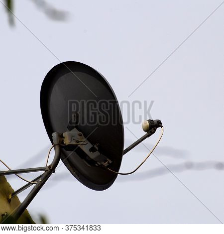 Installed Satellite Dish Or Dth Or Direct To Home Tv On The Roof