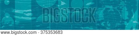 Abstract Turquoise, Celadon And Aquamarine Colors Background For Design.