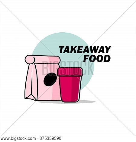 Takeaway Food Logo Banner Dilicious Meal Menu Delivery Icon Template Inspiration