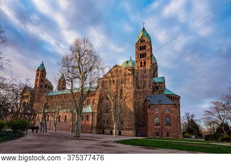 Cathedral In Speyer, Germany. Officially Called The Imperial Cathedral Basilica Of The Assumption An