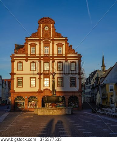 The Facade Of The Old Mint, Alte Muenze In Speyer In Germany.