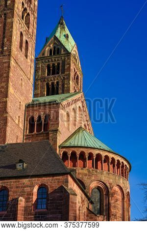 Cathedral In Speyer, Germany. Officially Called The Imperial Cathedral Basilica Of The Assumption An