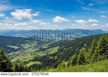 Landscape Around Bad Hindelang In Bavaria, Germany Europe