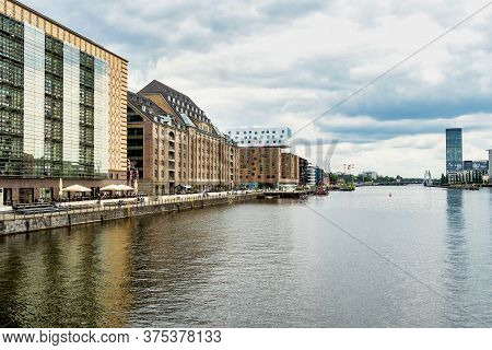 The River Spree Near Oberbaumbrucke In Berlin, Germany In Europe