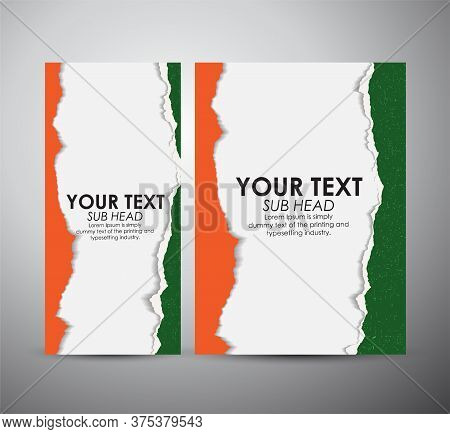 Abstract Torn Paper With Space. Graphic Resources Design Template. Vector Illustration.