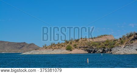 View Of Lake Pleasant In Lake Pleasant Regional Park, Sonoran Desert, Arizona Usa