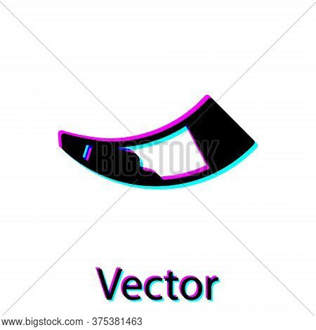 Black Hunting Horn Icon Isolated On White Background. Vector