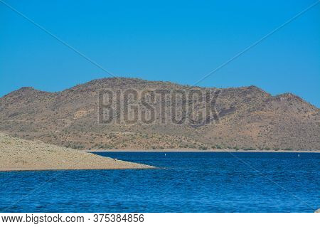 View Of Lake Pleasant In Lake Pleasant Regional Park, Sonoran Desert, Arizona Usa