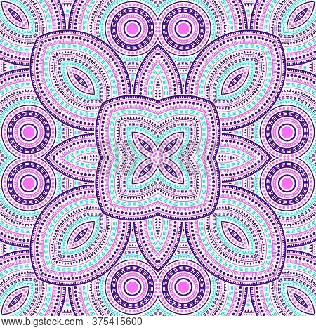 Linear Italian Maiolica Tile Seamless Ornament. Ethnic Structure Vector Patchwork. Quilt Print Desig