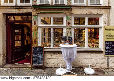 Bremen, Germany - August 5, 2019: Picturesque Bakery In Historic Schnoorviertel, A Neighbourhood In 