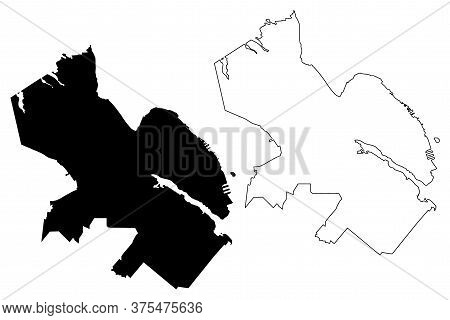 Halifax City (canada, Nova Scotia Province) Map Vector Illustration, Scribble Sketch City Of Halifax