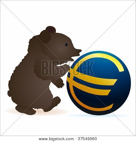 Little Bear tlačit Euro Symbol