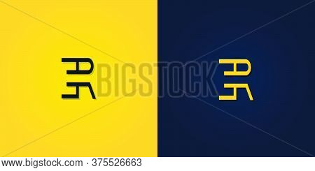 Minimalist Abstract Initial Letter Er Logo. This Logo Incorporate With Abstract Letter In The Creati