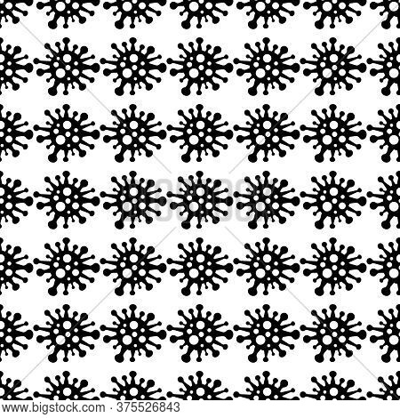 Seamless Vector Pattern. Coronavirus Background. Covid-19. Dangerous Coronavirus Cell. Bacteria.