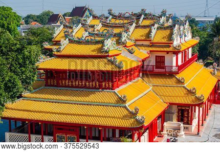 Detail Of Phra Thinang Wehart Chamrun In Bang Pa-in Royal Palace Or The Summer Palace In Ayutthaya P