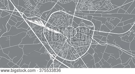 Urban Vector City Map Of Hasselt, Belgium