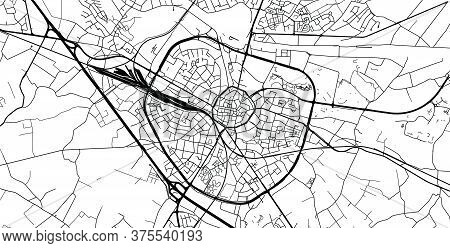 Urban Vector City Map Of Hasselt, Belgium