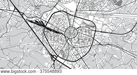 Urban Vector City Map Of Hasselt, Belgium