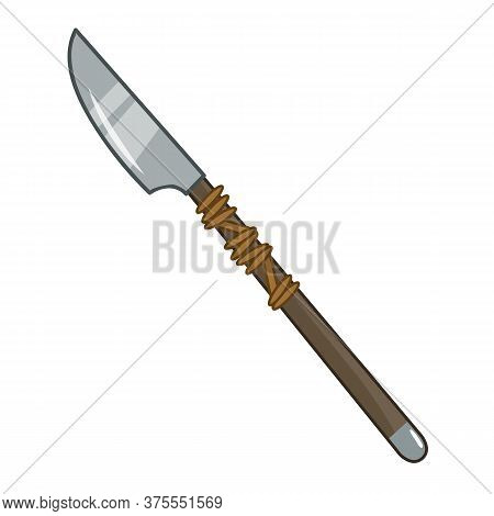 Spear Isolated Illustration On White Background. Vector
