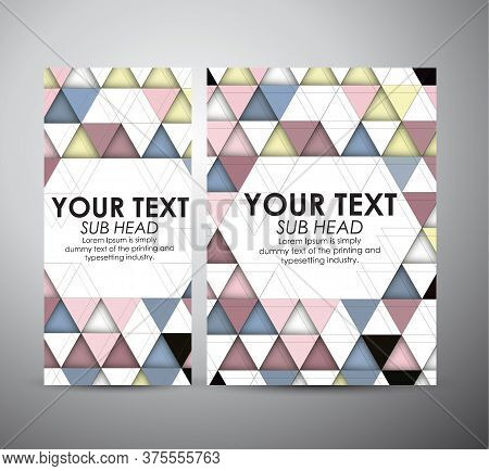 Business Design Abstract Triangle And Geometric Strip Pattern Background. Vector Illustration.