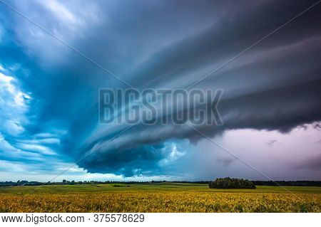 Shelf Storm Clouds With Intense Tropic Rain