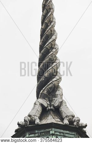 Old Stock Exchange Tower With Twisted Dragons. Copenhague Architecture Heritage