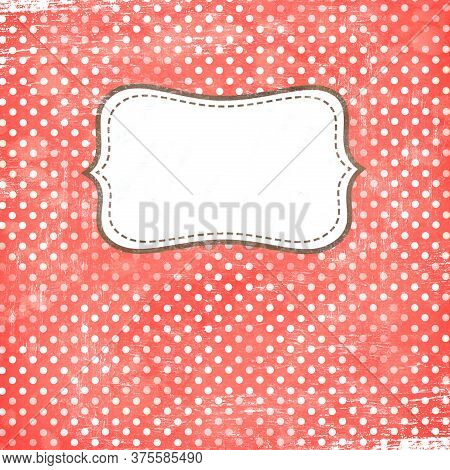 Vintage Card, Template For Retro Card, Invitation, Scrapbooking Design.