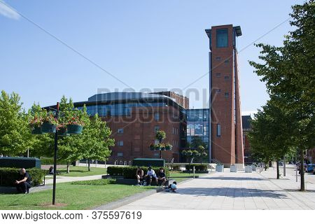 The Royal Shakespeare Theatre At Bancroft Gardens In Stratford Upon Avon In Warwickshire In The Uk, 