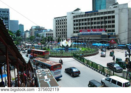 09 July 2020 Motijheel Shapla Square Dhaka Bangladesh,commercial & Business Area .in Covid19,corona 