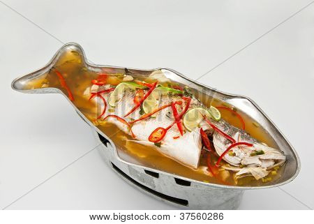 Steamed Snapper Fish With Lemon