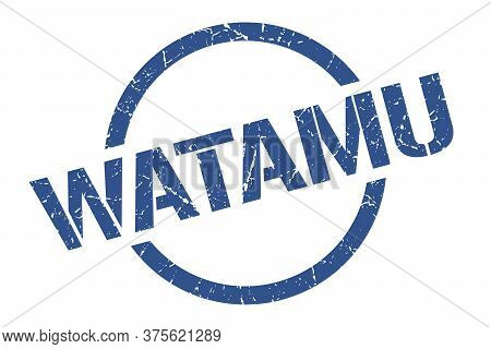 Watamu Stamp. Watamu Grunge Round Isolated Sign
