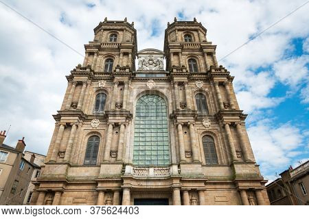 RENNES, FRANCE - April 28, 2018: Cathedral Saint-Pierre of Rennes in Rennes, France