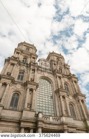 RENNES, FRANCE - April 28, 2018: Cathedral Saint-Pierre of Rennes in Rennes, France