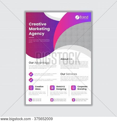 Corporate Business Flyer Poster Pamphlet Brochure Cover Design Layout Background,template In A4 Size