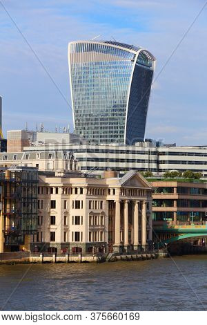 London, Uk - July 8, 2016: 20 Fenchurch Street Skyscraper In London, Uk. The Postmodern Style Office