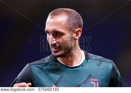 Milano (italy) - 07th July 2020. Italian Serie A. Giorgio Chiellini Of Juventus Fc In Action During 