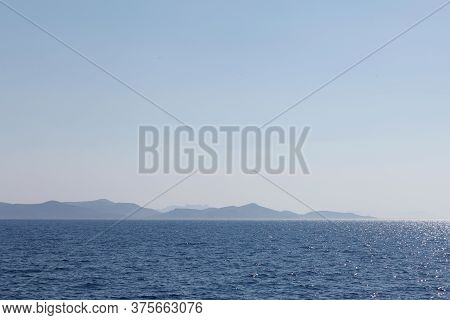 Aerial View Over The Aegean Sea Near Kalimnos Island. Greece