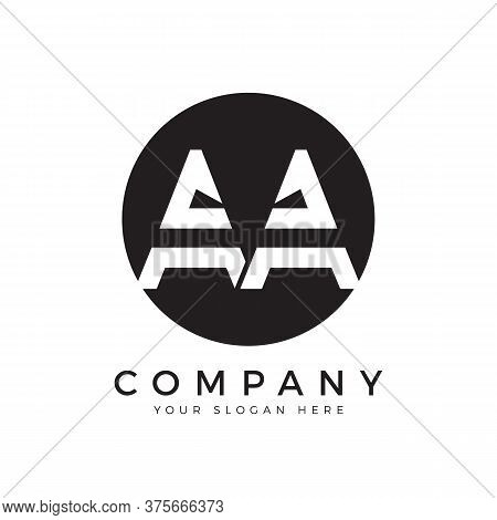 Aa Logo Design Business Typography Vector Template. Creative Linked Letter Aa Logo Template. Aa Font