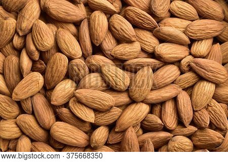 Almonds Background, Texture Image, Top View Of Almonds