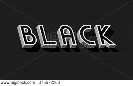 Black Card. Typographic Banner Design. Vector Illustration.