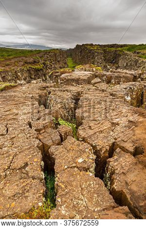 View Of The Rift Valley That Marks The Crest Of The Mid-atlantic Ridge And The Boundary Between The 