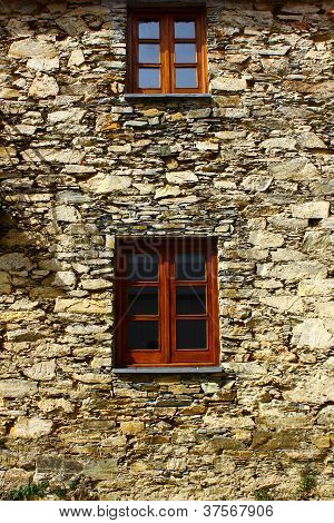 Detail domu schist v Portugalsku