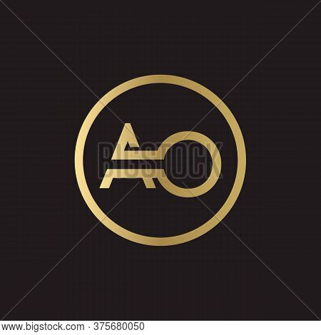 Ao Logo Design Business Typography Vector Template. Creative Linked Letter Ao Logo Template. Ao Font