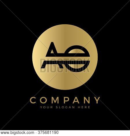 Ao Logo Design Business Typography Vector Template. Creative Linked Letter Ao Logo Template. Ao Font